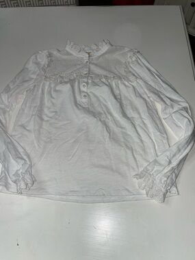 Boden white lace pattern shirt size 8